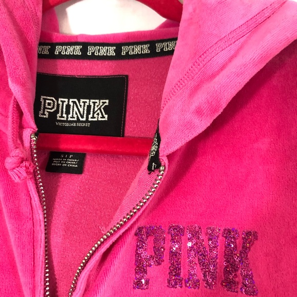 Victoria's Secret PINK Bling Zip Up Sweatshirt 💖 - Picture 7 of 7